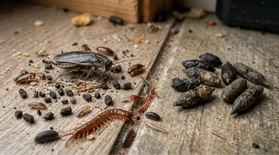 Difference between Cockroach Poop vs Mouse Poop